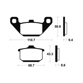 TECNIUM Street Performance Brake pads MR57 Kawasaki GPZ / GT / GTR / Voyager / Vulcan / Z / ZL / ZN 500-1500cc 83-03