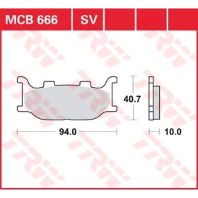 TRW All Round Sintered Metal MCB666 Brake Pads Italjet / Yamaha 125-1300cc 93-16