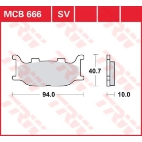 TRW All Round Sintered Metal MCB666 Brake Pads Italjet / Yamaha 125-1300cc 93-16