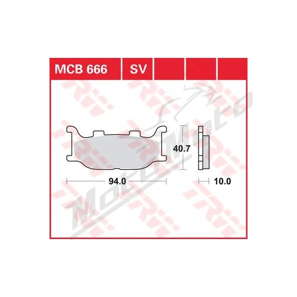 TRW All Round Sintered Metal MCB666 Brake Pads Italjet / Yamaha 125-1300cc 93-16