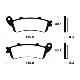 TECNIUM Street Performance Sintered Metal Brake pads MR236 Honda CBR / NT / VFR / VT / VTX / XL 650-1300cc 97-18