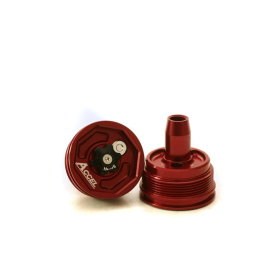 Accel Red Front Shock Absorber Top Cap Nut Honda / Kawasaki / Suzuki / Yamaha 125-450cc 06-20