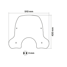 Windscreen MALOSSI Sport Vespa Primavera 50-150 / Elettrica 13->