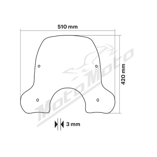 Windscreen MALOSSI Sport Vespa Primavera 50-150 / Elettrica 13->