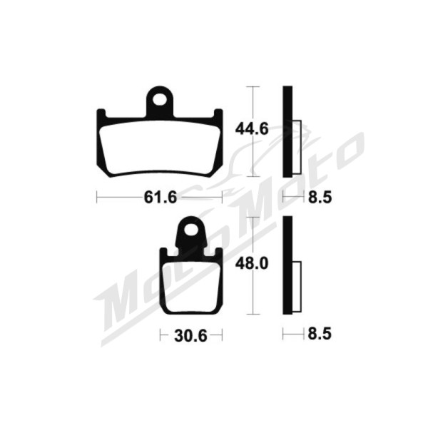 TECNIUM Sintered Metal Brake Pads MTR339 Yamaha VMX / YZF / MT 07-16