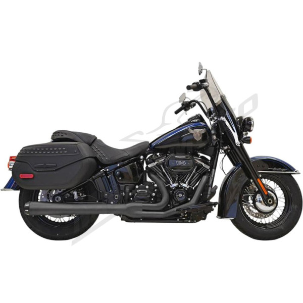 BASSANI XHAUST 2-into-1 Road Rage Exhaust System Harley Davidson FLDE / FLHC / FLHCS 1340-1923cc 18-26