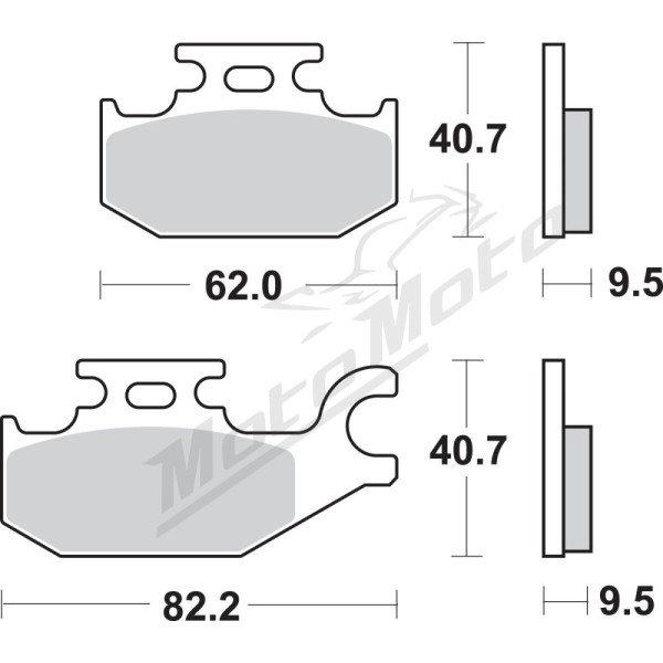 SBS SI Offroad 754SI Sintered Brake Pads Can Am / Yamaha / John Deere / Cannondale 250-1000cc 00-20