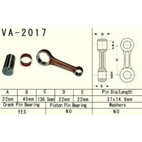 VESRAH Connecting rod Yamaha YFM 660 Raptor 2001