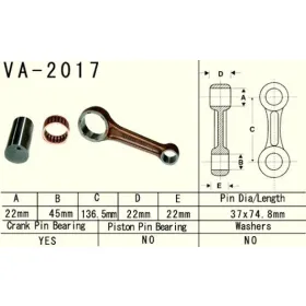 VESRAH Connecting rod Yamaha YFM 660 Raptor 2001
