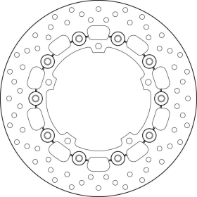 Brembo Serie Oro front brake disc Yamaha MT / XSR / XTZ