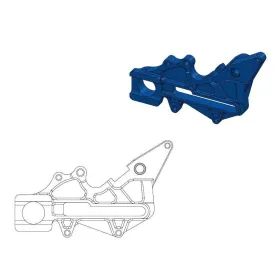 MOTO-MASTER Rear Brake Caliper Adaptor Blue 220mm Husaberg / Husqvarna / KTM 125-570 03-23