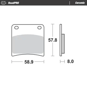 MOTO-MASTER Ceramic Brake Pads Suzuki GSX / VX 400-1100 88-97