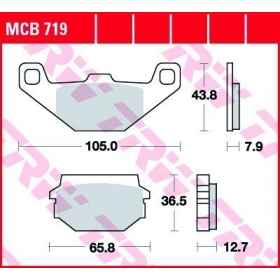 STABDŽIŲ TRINKELĖS TRW MCB719 STANDARD