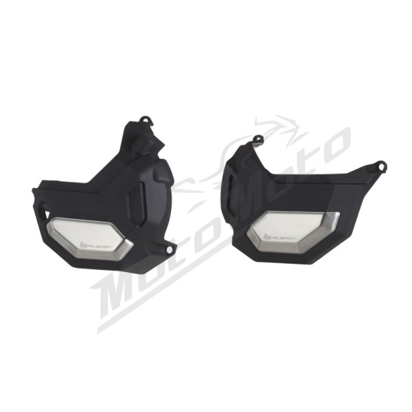 POLISPORT Clutch and Alternator Cover Street Black Honda NC 700-750X 14-20