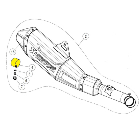 AKRAPOVIC Noise Damper V-TUV349 Honda CRF 250 22-24