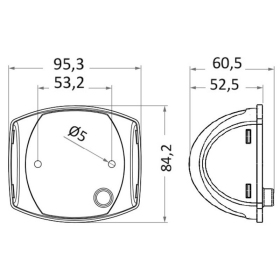 Osculati Sphera II navigation light green black ABS body