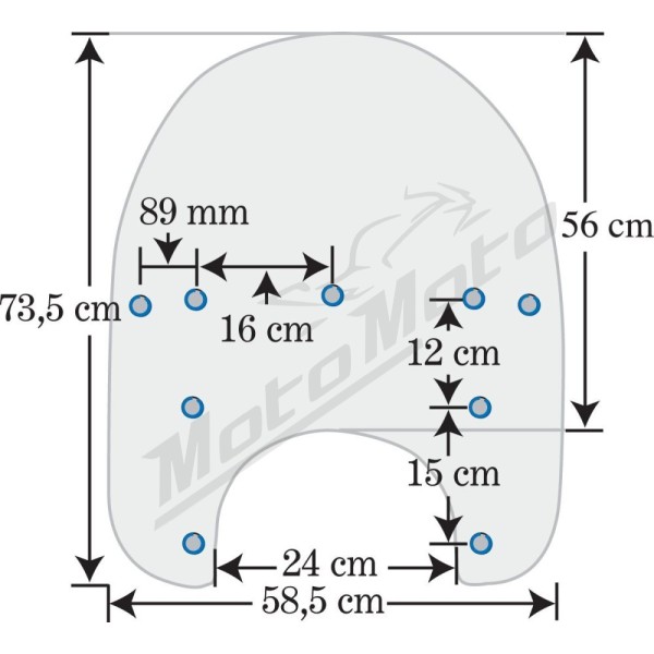 MEMPHIS SHADES HD Road King Replacement Plastic 53,5x58,5cm Harley Davidson FLHR / FLHRCI / FLHRI / FLHRS / FLHRSI / FLHRXS / 1340-1868 94-24