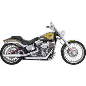 VANCE & HINES 3 colių "Twin Slash Slip-On" duslintuvai Harley Davidson FLSTC / FXCWC / FXST / FXSTSSE 1584-1800cc 07-17