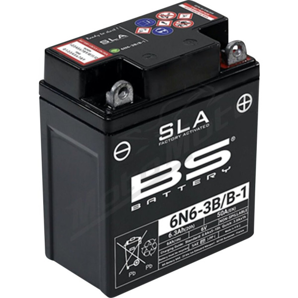 BS BATTERY SLA Factory-Activated AGM Maintenance-Free Batteries 6N6-3B/B-1 12V 6Ah