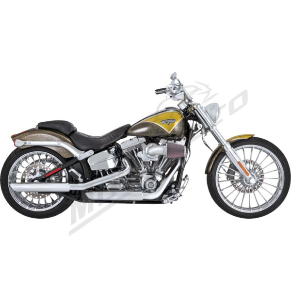 VANCE & HINES 3 colių "Twin Slash Slip-On" duslintuvai Harley Davidson FLSTC / FXCWC / FXST / FXSTSSE 1584-1800cc 07-17