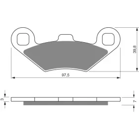 GOLDFREN Brake pads 280 Ceramic Carbon AD Peugeot Metropolis 400 14-16