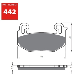 GOLDFREN Brake pads 442 Ceramic Carbon AD