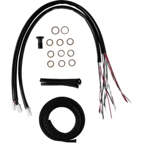 LA CHOPPERS Complete Midnight Braided Handlebar Cable/Brake Line Kit Harley Davidson 1868-1977 23-24