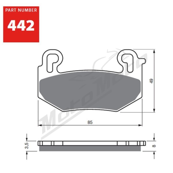 GOLDFREN Brake pads 442 Ceramic Carbon AD