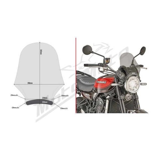 Givi Universal screen smoked 36,5x35cm