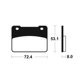 TECNIUM Street Organic Brake pads - MA393 SYM Maxsym / Wolf 125-400cc 11-24