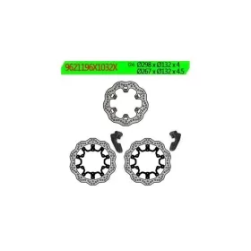 NG BRAKES KITTMAX Wave Floating Oversized Brake Disc Kit YAMAHA T-MAX 500 08-11