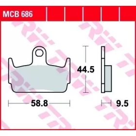 BRAKE PADS TRW MCB686 STANDARD