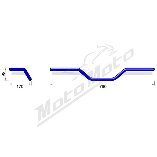 HIGHSIDER pro Naked Bike L02 Handlebar 22.2mm Aprilia / BWM / Ducati / Honda / Kawasaki / Moto Guzzi / Suzuki / Triumph / Yamaha 125-1200cc 89-23