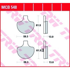 BRAKE PADS TRW MCB548 STANDARD 