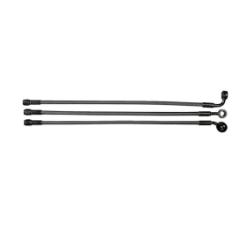 MAGNUM SHIELDING Designer Series Ø10mm Upper Front Brake Line Black 78.5cm 35° Harley Davidson FXDL / FLTR / FLHX / XL / FLHRC 883/1923 93-25 