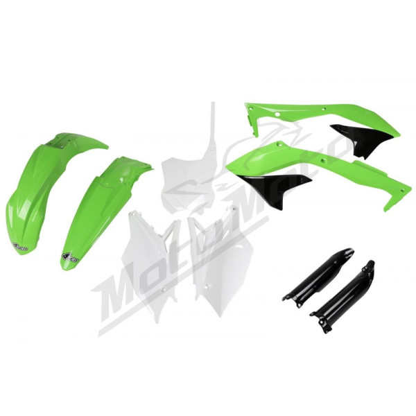 UFO Plastic set with fork guards Kawasaki KXF 450 16-17