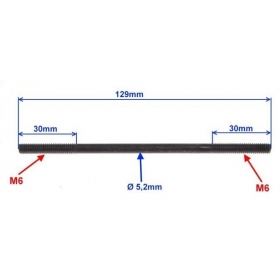 Stud M6 (length 129mm) 1pc