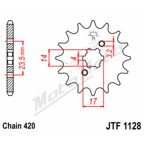 JT Chain Kit 420HDR 11/53 Aprilia / Derbi 50 06-17