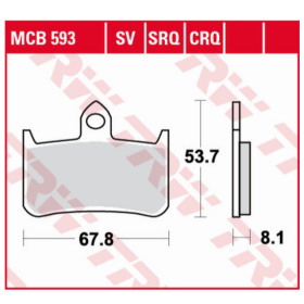 TRW KH187 sinter track Brake Pads Honda / Kawasaki 250-1300cc 83-06