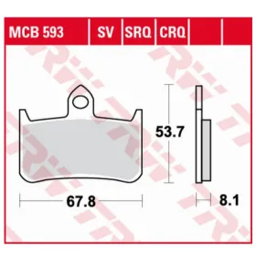 TRW KH187 sinter track Brake Pads Honda / Kawasaki 250-1300cc 83-06