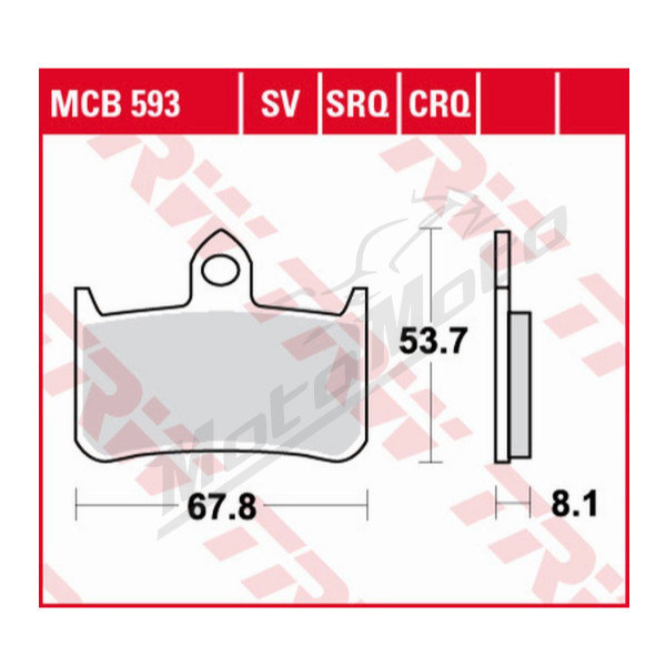TRW KH187 sinter track Stabdžių Trinkelės Honda / Kawasaki 250-1300cc 83-06