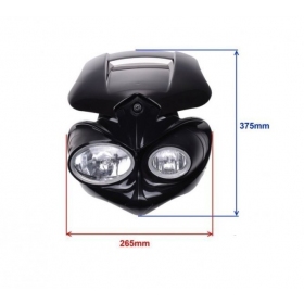 Universal black headlight 280MM