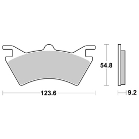 Sbs stabdžių trinkelės 757ATS Sintered POLARIS SPORTSMAN