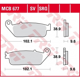 BRAKE PADS TRW MCB677 STANDARD