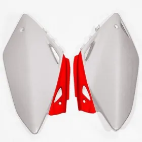 UFO Side Plastics White/Red Honda CRF 450R 05-06