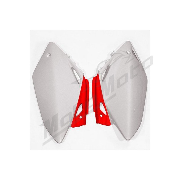UFO Šoniniai plastikai balta/raudona Honda CRF 450R 05-06