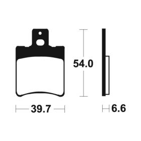 TECNIUM Scooter Organic Brake pads Peugeot / Lambretta / Yamaha / Aprilia / Piagio / MBK 50/1130 91-24