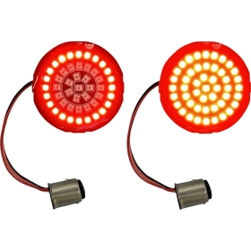 CUSTOM DYNAMICS Genesis® 4 Red Ring LED Turn Signal Inserts Harley Davidson FLFB / FLFBS 1450-1977cc 99-24