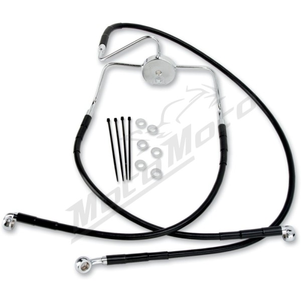 DRAG SPECIALTIES Stainless Steel Brake Line Kit Harley Davidson FLHR / FLHRC / FLHRCI / FLHRI 1340-1550cc 94-07