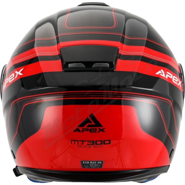 Modular Helmet APEX MT300 Sydney Black/Red
